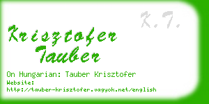 krisztofer tauber business card